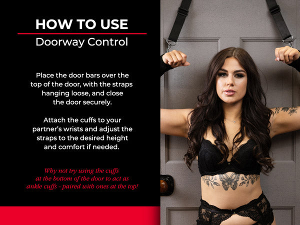 Doorway Control Play - Adjustable Over-Door Cuff Restraints
