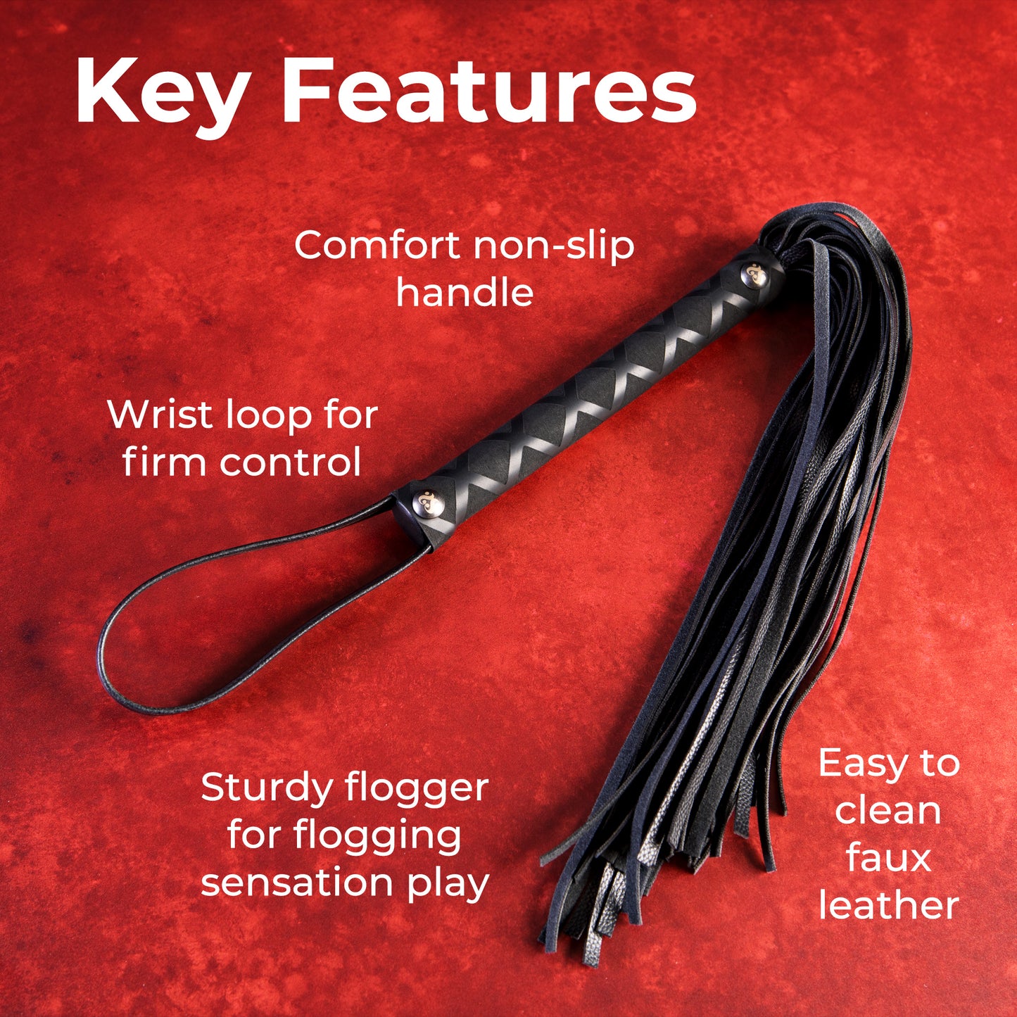 Primed For Punishment - Faux Leather Flogger