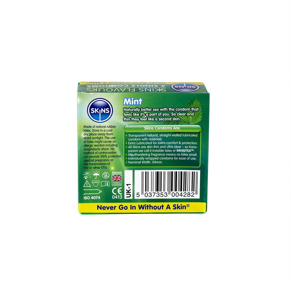 Skins Flavoured Condoms - Mint (4 Pack)