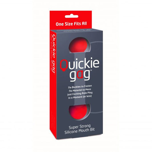 Quickie Gag Mouth Bit (Red) - One Size