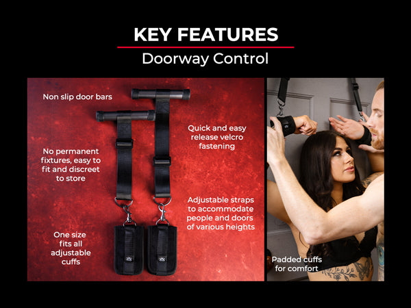 Doorway Control Play - Adjustable Over-Door Cuff Restraints