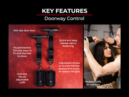 Doorway Control Play - Adjustable Over-Door Cuff Restraints
