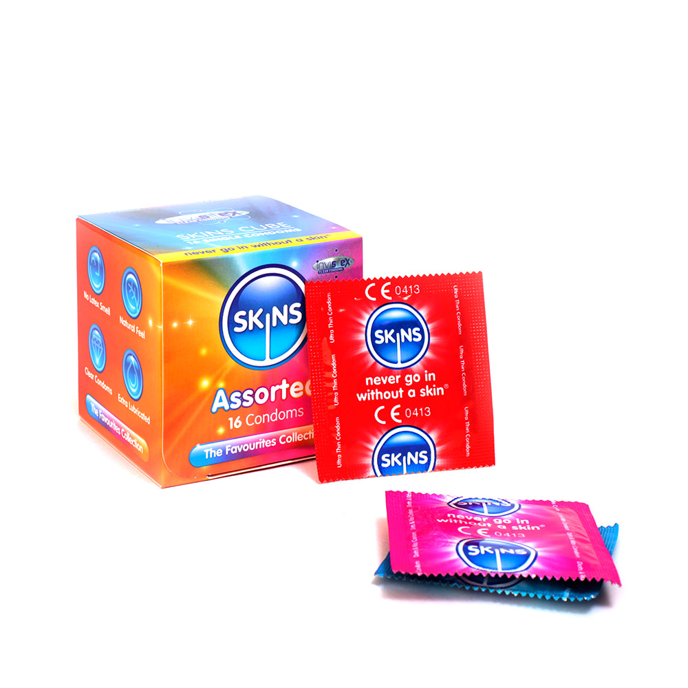 Skins Cube Assorted Condoms - 16 Pack