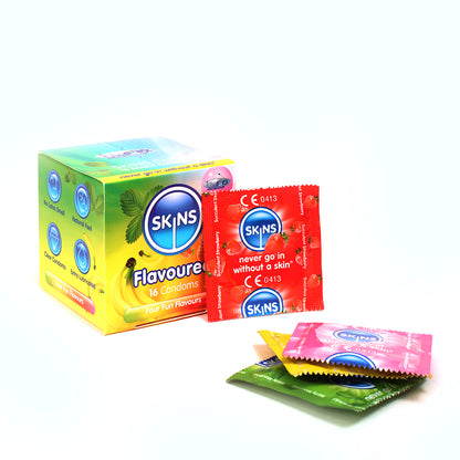 Skins Assorted Flavoured Condoms - 16 Pack