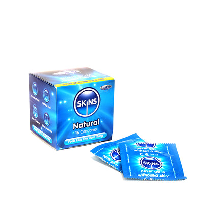 Skins Cube Natural Condoms - 16 Pack