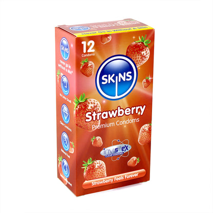 Skins Flavoured Condoms - Strawberry (12 Pack)