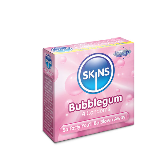 Skins Flavoured Condoms - Bubblegum (4 Pack)