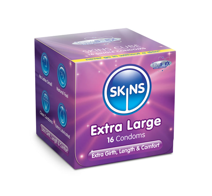Skins Cube Extra Large Condoms - 16 Pack