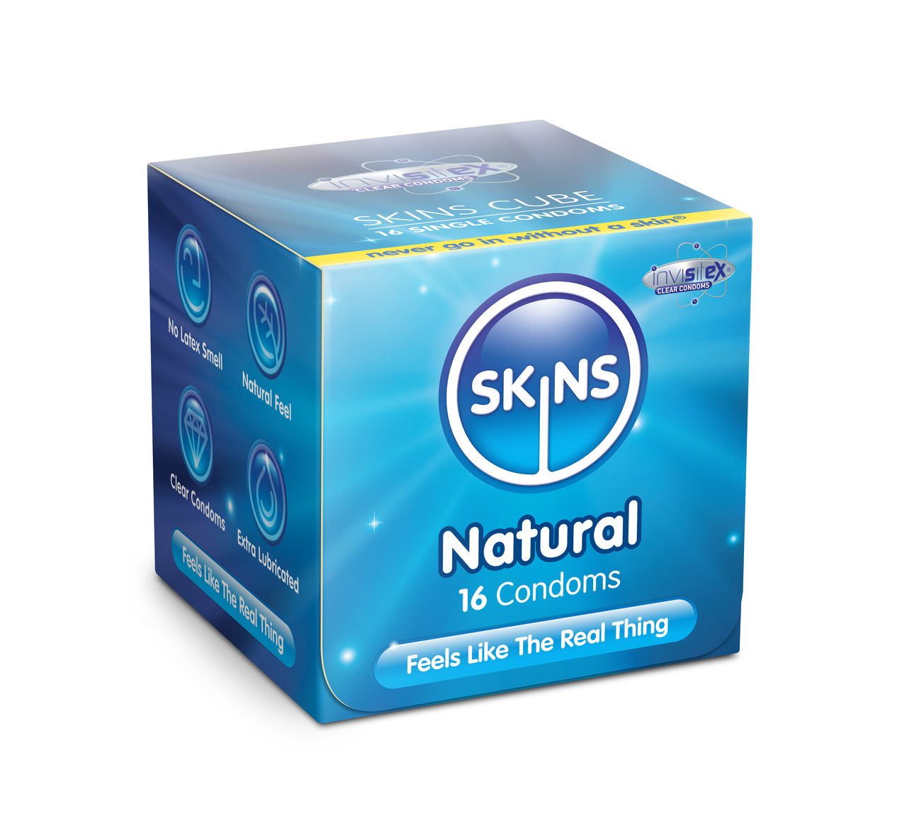 Skins Cube Natural Condoms - 16 Pack