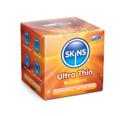 Skins Cube Ultra Thin Condoms - 16 Pack
